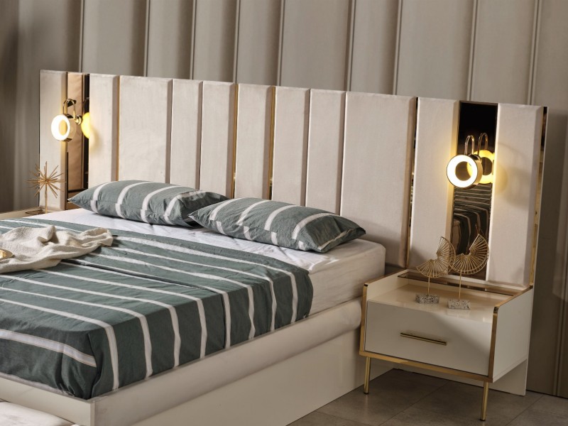 Aslı Yatak Odası Takımı (Baza Bench ve Puf Hediye)