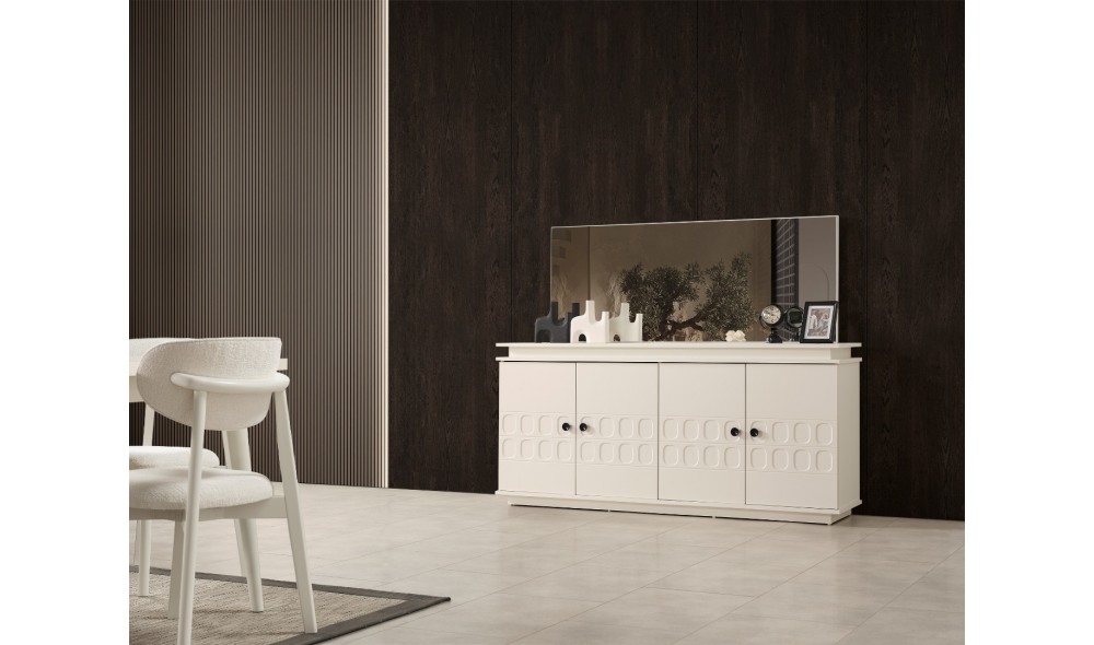 Petek Yemek Odası (Ön yüzler %100 mdf kasa suntalem malzemeden üretilmiştir)