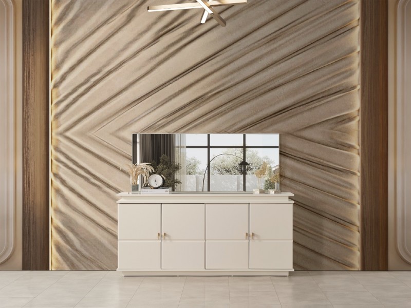 Mitra Yemek Odası (Ön yüzler %100 mdf kasa suntalem malzemeden üretilmiştir)