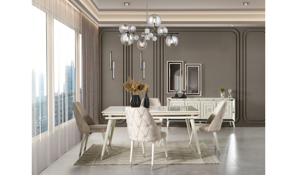 Rose Gümüş Yemek Odası
