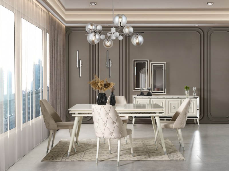 Rose Gümüş Yemek Odası