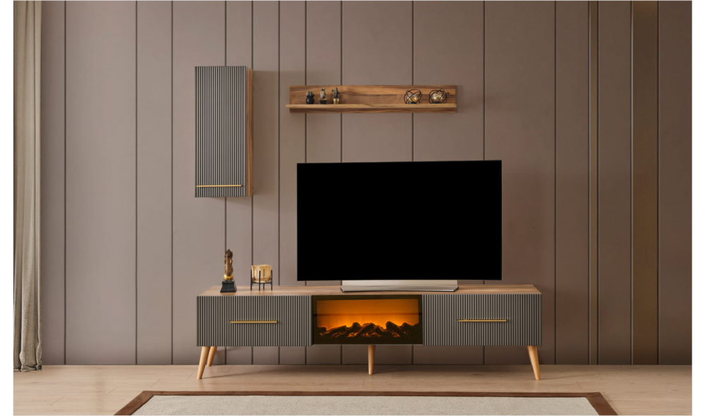 Çırağan Ceviz Antrasit Tv Ünitesi