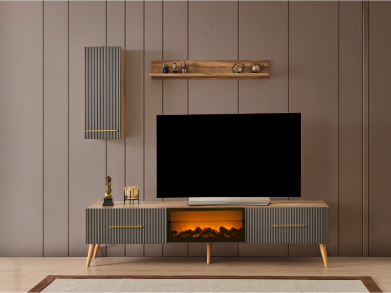 Çırağan Ceviz Antrasit Tv Ünitesi
