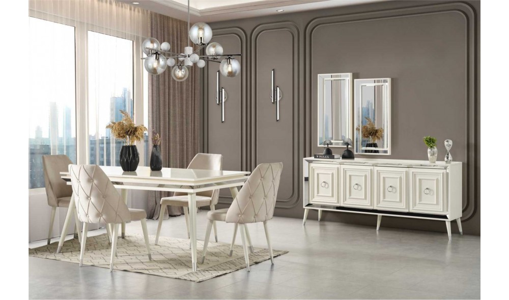 Rose Gümüş Yemek Odası