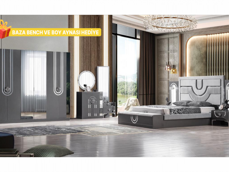 Sıla Antrasit Yatak Odası Takımı