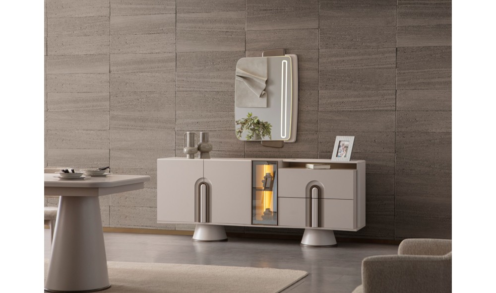 Dolunay Yemek Odası (Yüzler MDF, Kasa Suntalem)