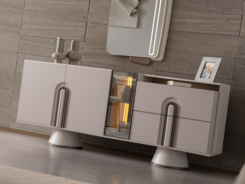 Dolunay Yemek Odası (Yüzler MDF, Kasa Suntalem)