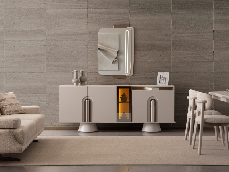 Dolunay Yemek Odası (Yüzler MDF, Kasa Suntalem)