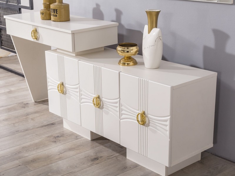 Dora Yemek Odası (Ön yüzler %100 mdf kasa suntalem malzemeden üretilmiştir)