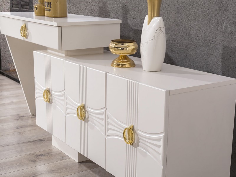 Dora Yemek Odası (Ön yüzler %100 mdf kasa suntalem malzemeden üretilmiştir)