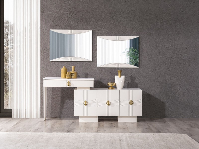 Dora Yemek Odası (Ön yüzler %100 mdf kasa suntalem malzemeden üretilmiştir)