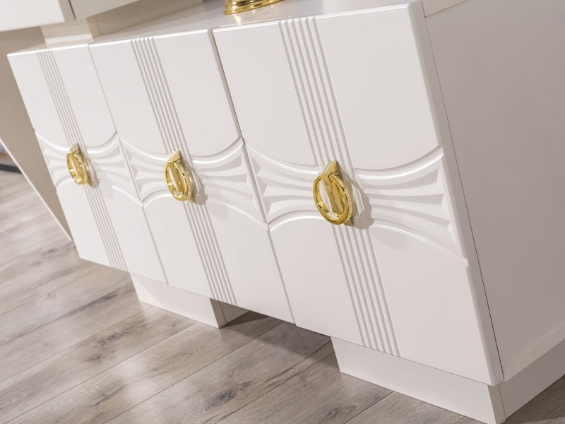 Dora Yemek Odası (Ön yüzler %100 mdf kasa suntalem malzemeden üretilmiştir)