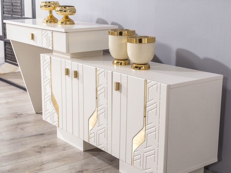 Elegance Yemek Odası (Ön yüzler %100 mdf kasa suntalem malzemeden üretilmiştir)