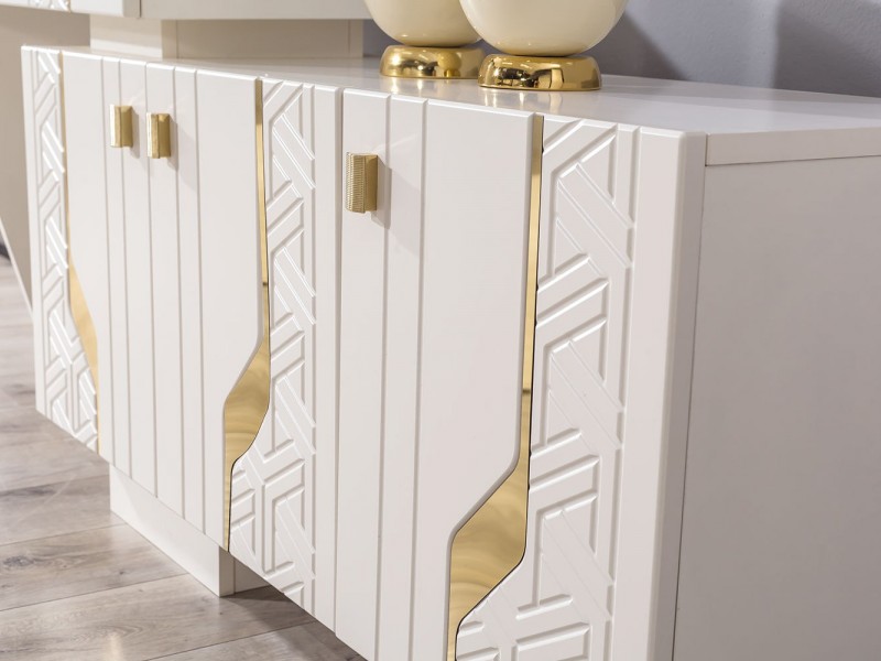 Elegance Yemek Odası (Ön yüzler %100 mdf kasa suntalem malzemeden üretilmiştir)