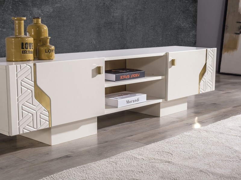 Elegance Tv Ünitesi (Ön yüzler %100 mdf kasa suntalem malzemeden üretilmiştir)