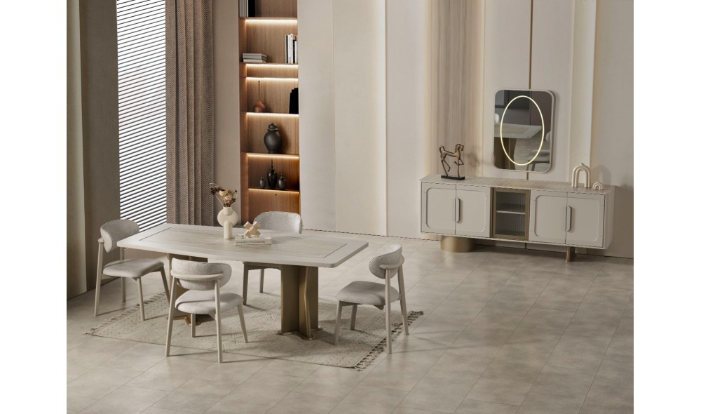 Eyfel Yemek Odası (Ön yüzler %100 mdf kasa suntalem malzemeden üretilmiştir)