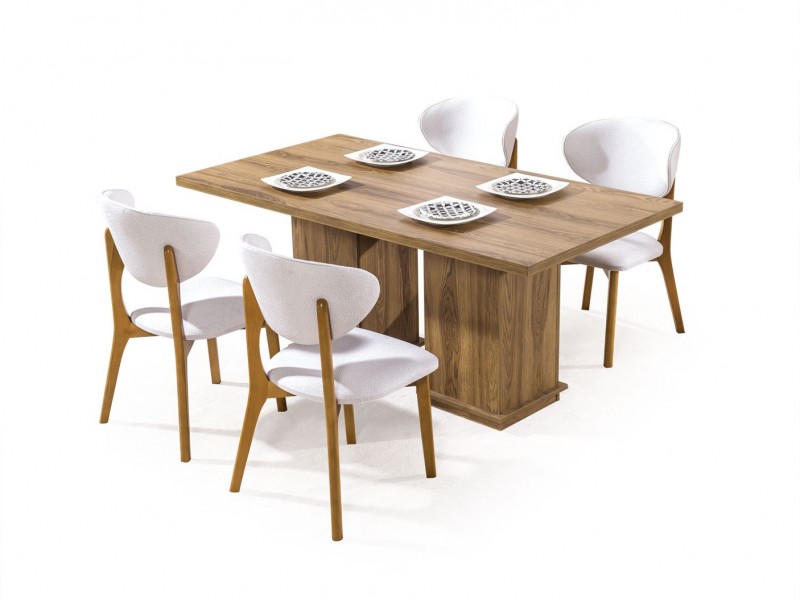 Luna Yemek Odası (Ön yüzler %100 mdf kasa suntalem malzemeden üretilmiştir)