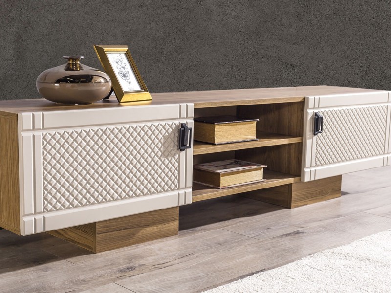 Luna Tv Ünitesi (Ön yüzler %100 mdf kasa suntalem malzemeden üretilmiştir)