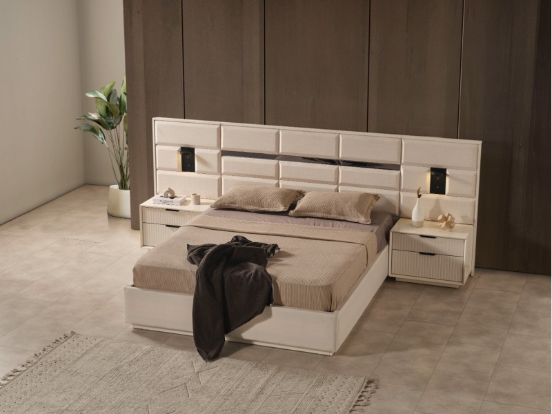 Lotus Köşe Yatak Odası Takımı Yüzeysel MDF