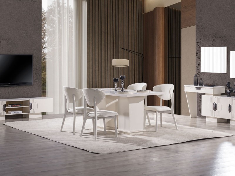 Opal Yemek Odası (Ön yüzler %100 mdf kasa suntalem malzemeden üretilmiştir)