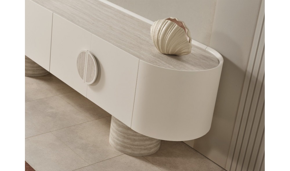 Dior Yemek Odası %100 MDF (Masa Ayakları ve Konsol Ayakları Travertendir)