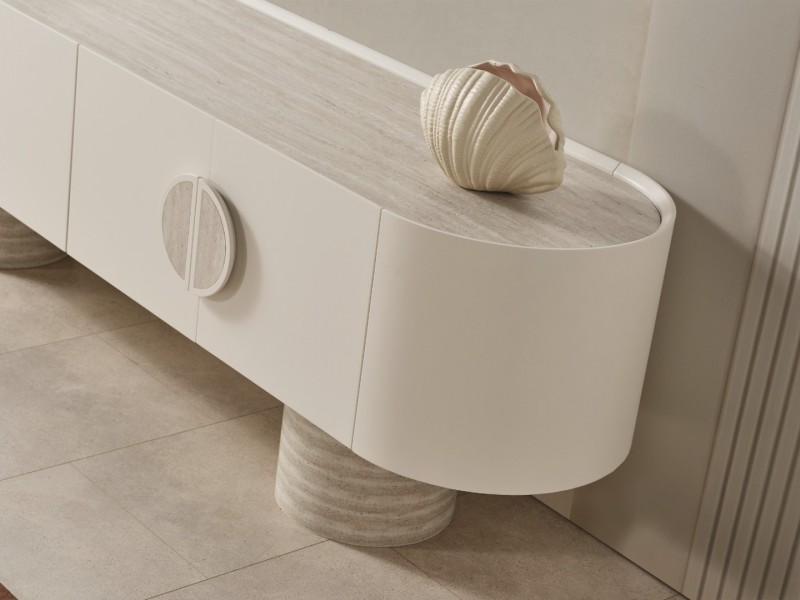 Dior Yemek Odası %100 MDF (Masa Ayakları ve Konsol Ayakları Travertendir)