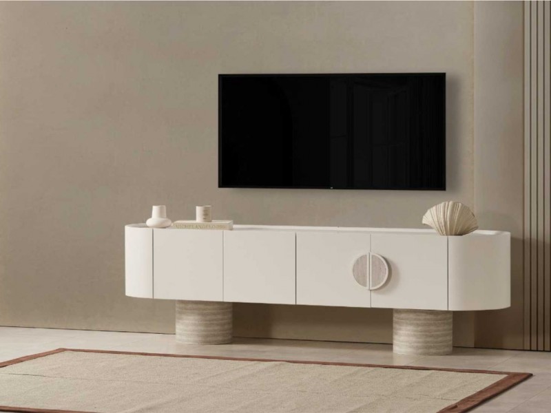 Dior Tv Ünitesi %100 MDF (Masa Ayakları ve Konsol Ayakları Travertendir)
