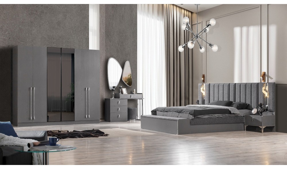 Elit Antrasit Yatak Odası Takımı