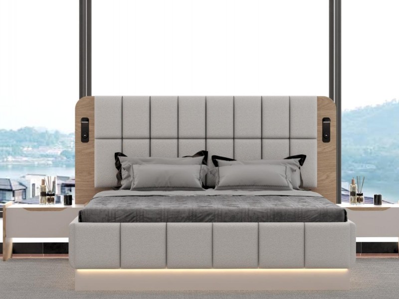 Pera Aytaşı Ceviz Yatak Odası Takımı Yüzler MDF