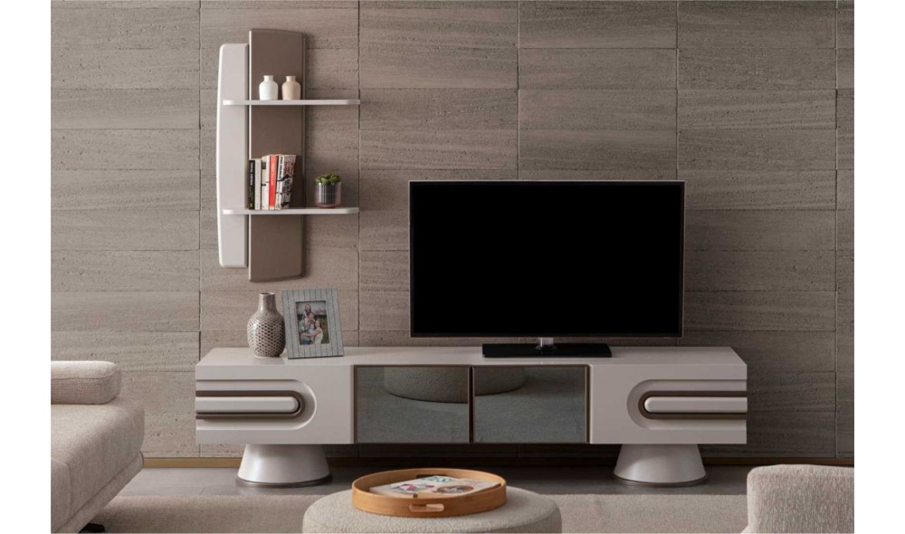 Dolunay Tv Ünitesi (Yüzler MDF, Kasa Suntalem)