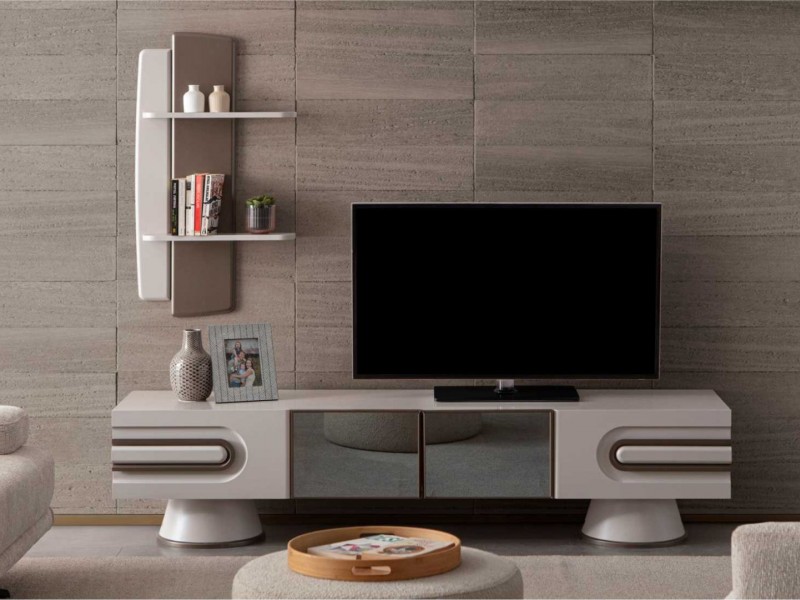 Dolunay Tv Ünitesi (Yüzler MDF, Kasa Suntalem)