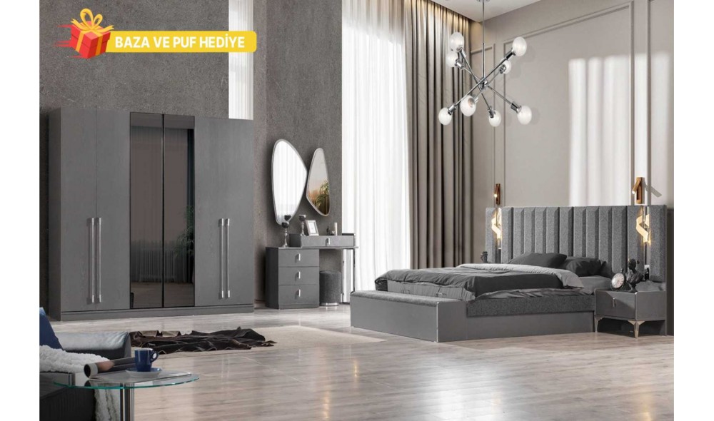 Elit Antrasit Yatak Odası Takımı