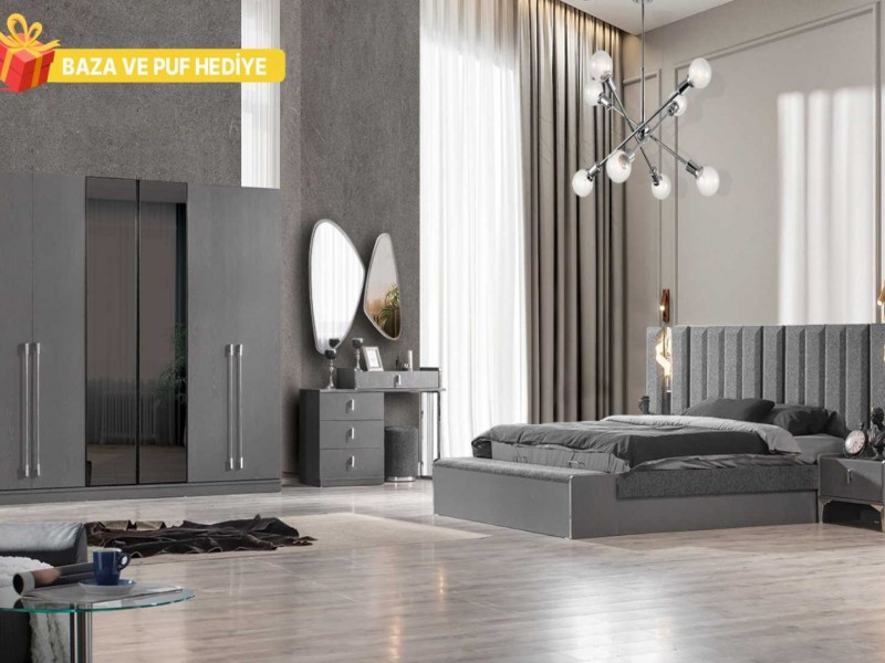 Elit Antrasit Yatak Odası Takımı
