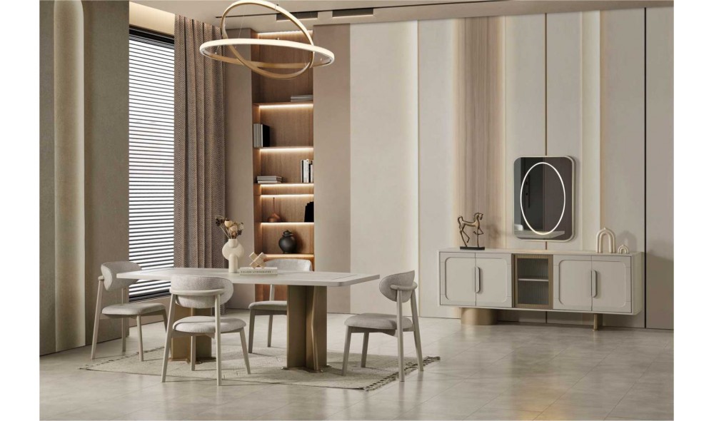 Eyfel Yemek Odası (Ön yüzler %100 mdf kasa suntalem malzemeden üretilmiştir)