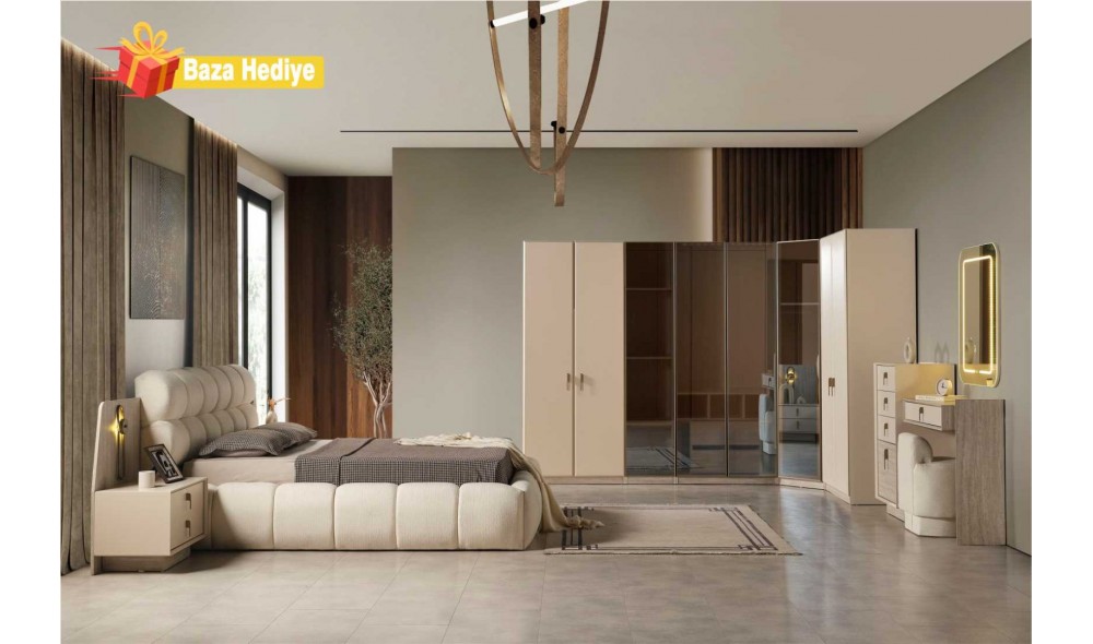 Latte Köşe Yatak Odası Takımı