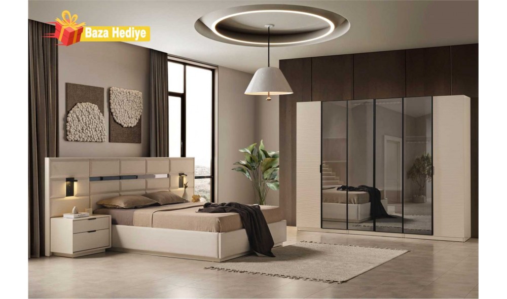 Lotus Yatak Odası Takımı Yüzeysel MDF