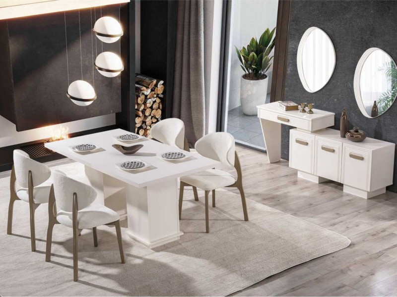 Nova Yemek Odası (Ön yüzler %100 mdf kasa suntalem malzemeden üretilmiştir)