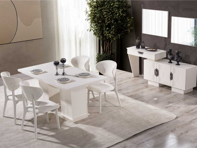 Opal Yemek Odası (Ön yüzler %100 mdf kasa suntalem malzemeden üretilmiştir)