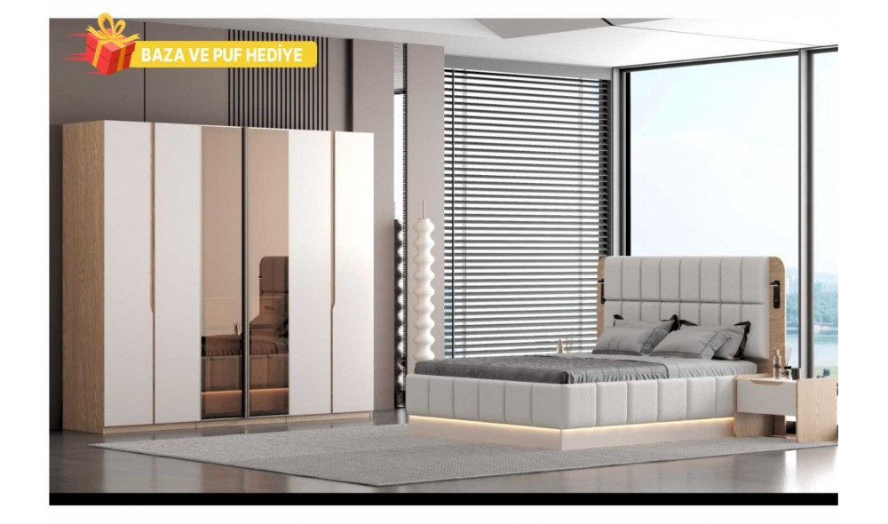 Pera Aytaşı Ceviz Yatak Odası Takımı Yüzler MDF