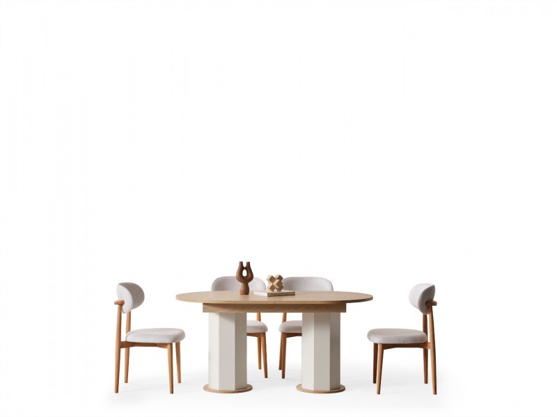 Nergis Yemek Odası (Ön yüzler %100 mdf kasa suntalem malzemeden üretilmiştir)