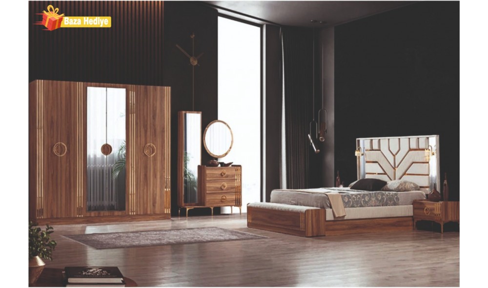 Alya Ceviz Yatak Odası Takımı