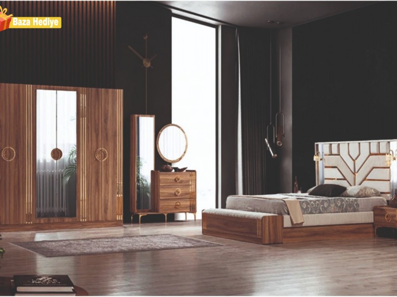 Alya Ceviz Yatak Odası Takımı