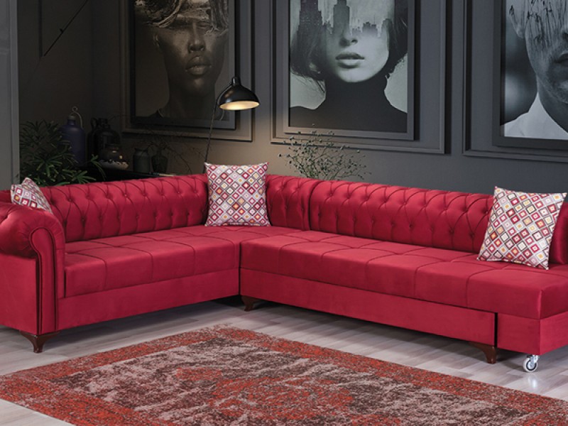 Chester Köşe Nubuk Kumaş (Yataklı ve Sandıklı)