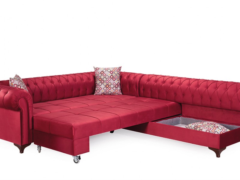 Chester Köşe Nubuk Kumaş (Yataklı ve Sandıklı)