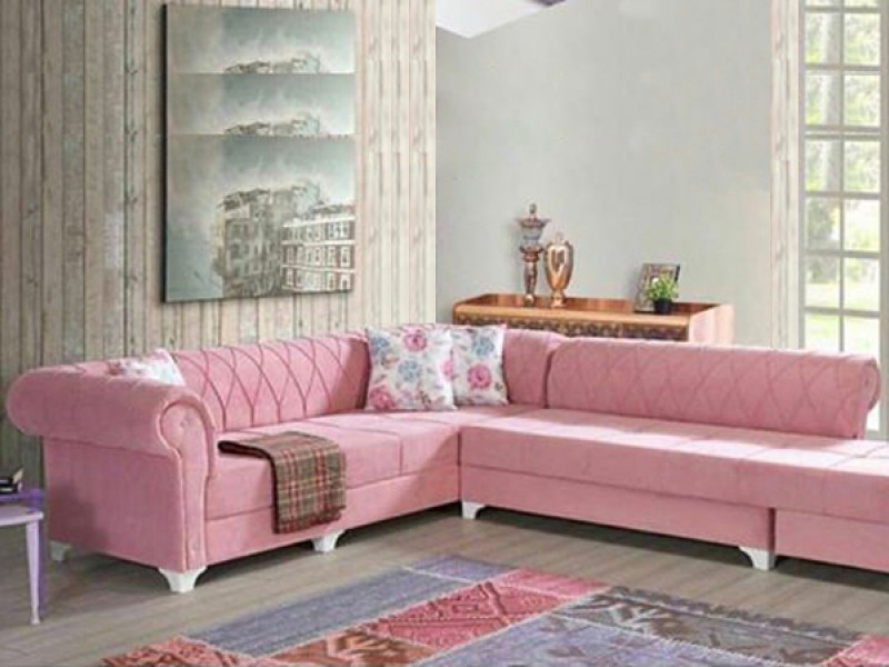 Chester Pembe Köşe Takımı (Yataklı Sandıklı)