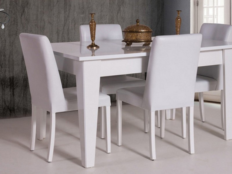 Kelebek Beyaz Masa Seti 02