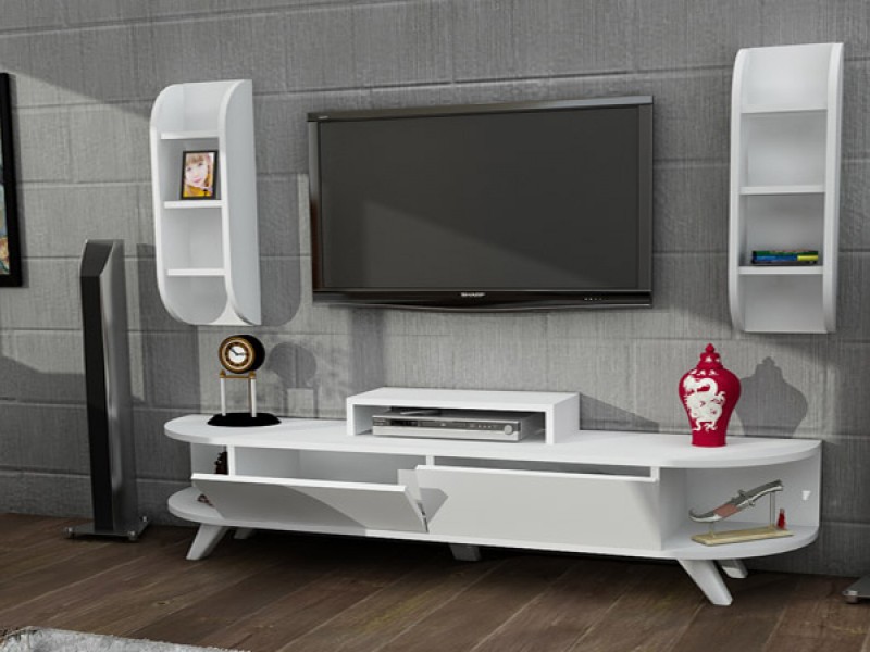 Aral Beyaz Tv Ünitesi