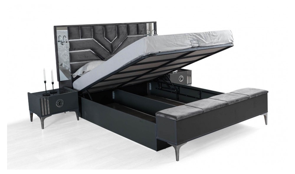 Lotto Antrasit Yatak Odası Takımı BAZA BENCH HEDİYELİ