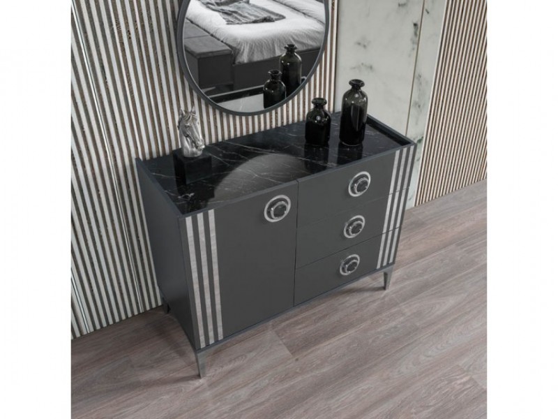 Lotto Antrasit Yatak Odası Takımı BAZA BENCH HEDİYELİ