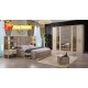 Bahar Bej Yatak Odası Takımı %100 MDF 